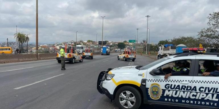 Trecho do Anel Rodoviário, entre a Avenida Amazonas e a Rua Úrsula Paulino, será interditado nesta terça-feira (7) à noite para manutenção; local também será monitorado pelo sistema “Muralha BH” (Divulgação/PBH)