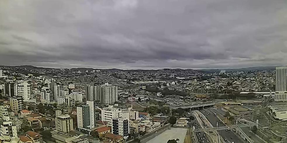 Céu amanheceu nublado nesta quinta-feira em BH (Clima ao Vivo/Reprodução)