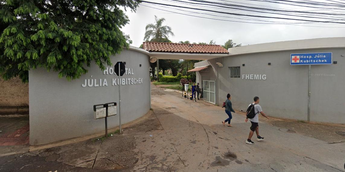 Servidores do Hospital Júlia Kubitschek apresentaram sintomas gastrointestinais após se alimentarem na unidade de saúde (Google Street View/Reprodução)