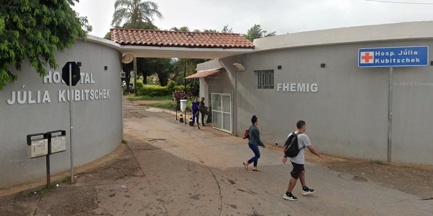 Servidores do Hospital Júlia Kubitschek apresentaram sintomas gastrointestinais após se alimentarem na unidade de saúde (Google Street View/Reprodução)