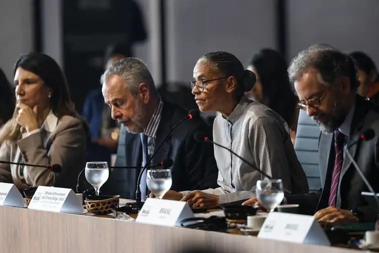 A ministra do Meio Ambiente, Marina Silva, participa da Pré-COP30 em Brasília (Marcelo Camargo/Agência Brasil)