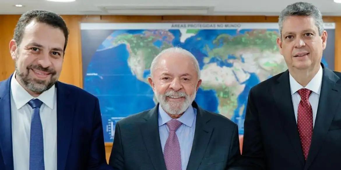 Guilherme Boulos, Lula e Márcio Macêdo (Ricardo Stuckert/PR)
