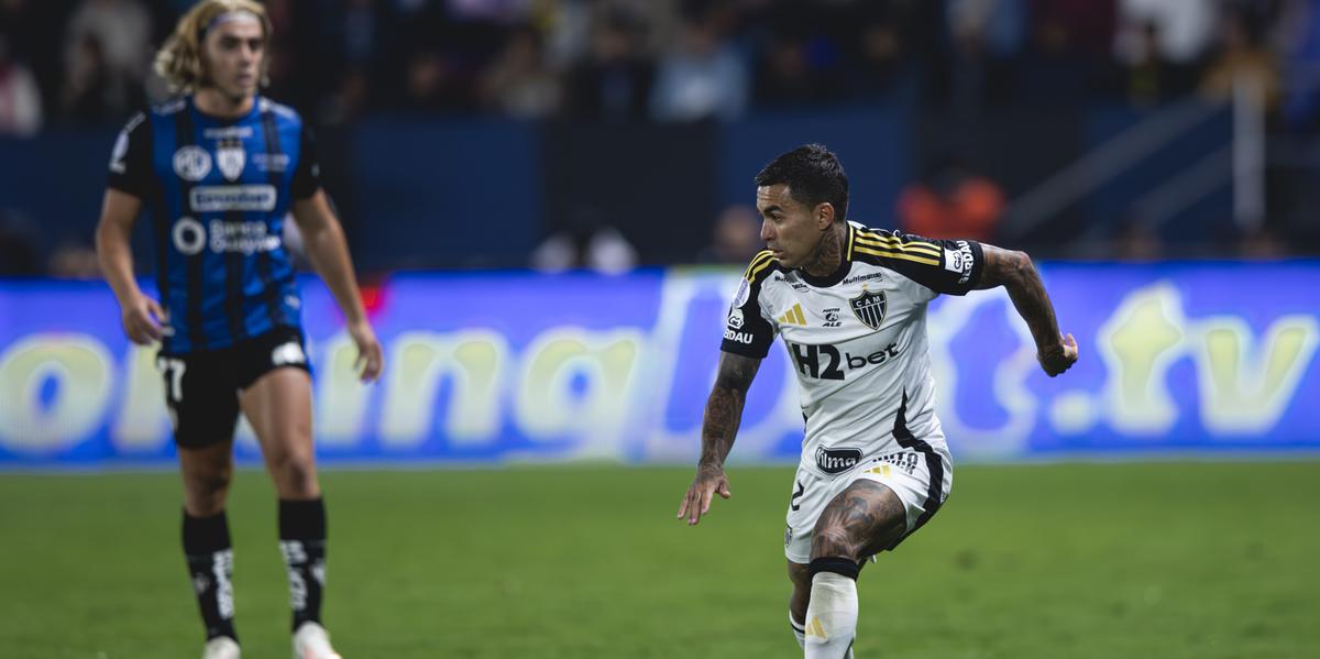 Dudu saiu do banco para marcar seu primeiro gol pelo Galo (Foto: Pedro Souza / Atlético)