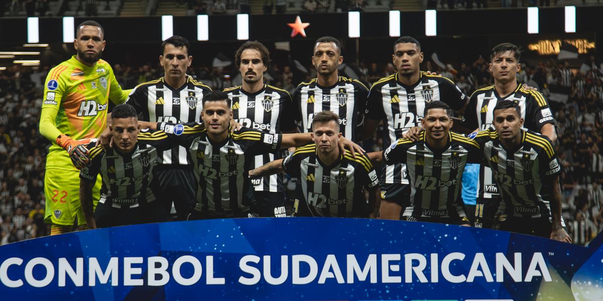Time do Galo que venceu a LDU na semifinal da Copa Sul-Americana por 3 a 1 e se classificou para a final (Foto: Pedro Souza / Atlético)