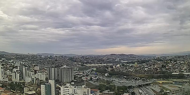 Céu nublado em BH na manhã desta sexta-feira (Clima ao Vivo/Reprodução)