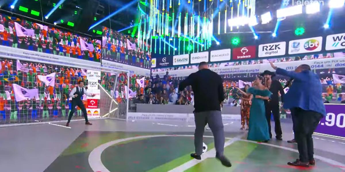 Jogador participou do Teleton, do STB (Foto: Reprodução/ SBT)