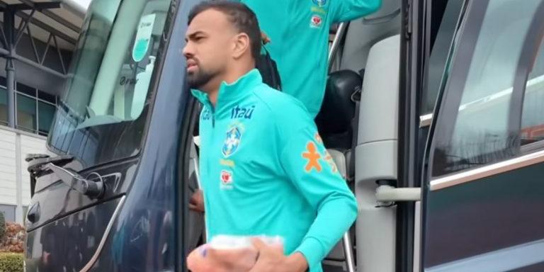 Fabrício Bruno, do Cruzeiro, chega a Londres e faz primeiro treino com a Seleção antes de amistosos (Reprodução: CBF/Divulgação)