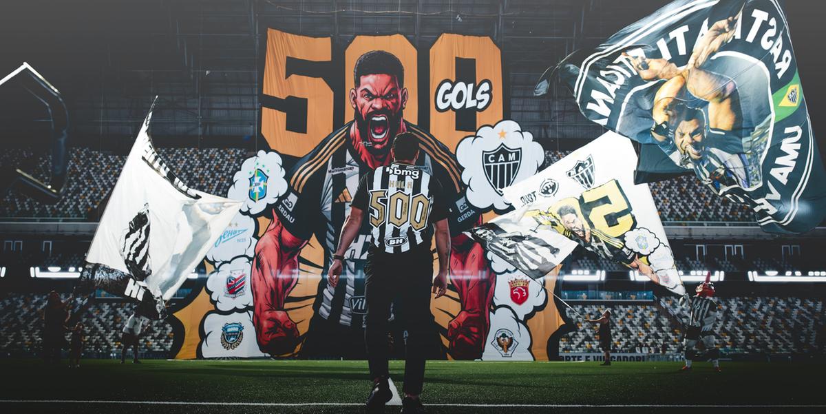 Hulk recebe homenagem do Atlético pelos 500 gols na carreira (Pedro Souza / Atlético)