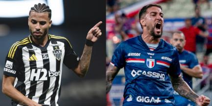 Atlético recebe o Fortaleza na Arena MRV em jogo atrasado do Brasileirão (Montagem / Foto: Pedro Souza - Atlético / Mateus Lotif - Fortaleza)