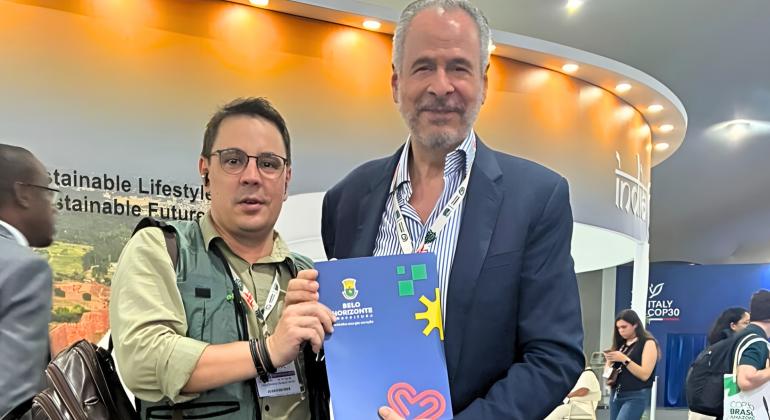 Subsecretário de Gestão Ambiental e do Clima, Dimi Chaves e o presidente da Cop 30 André Corrêa do Lago (Divulgação/PBH)