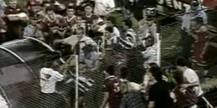 Atlético e Lanús terminou em pancadaria e Leão com fratura no rosto em 1997 (Reprodução / Redes Sociais)