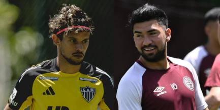 Galo e Lanús farão a sétima edição da final única da Sul-Americana (Montagem / Foto: Pedro Souza - Atlético / Reprodução - Instagram Lanús)