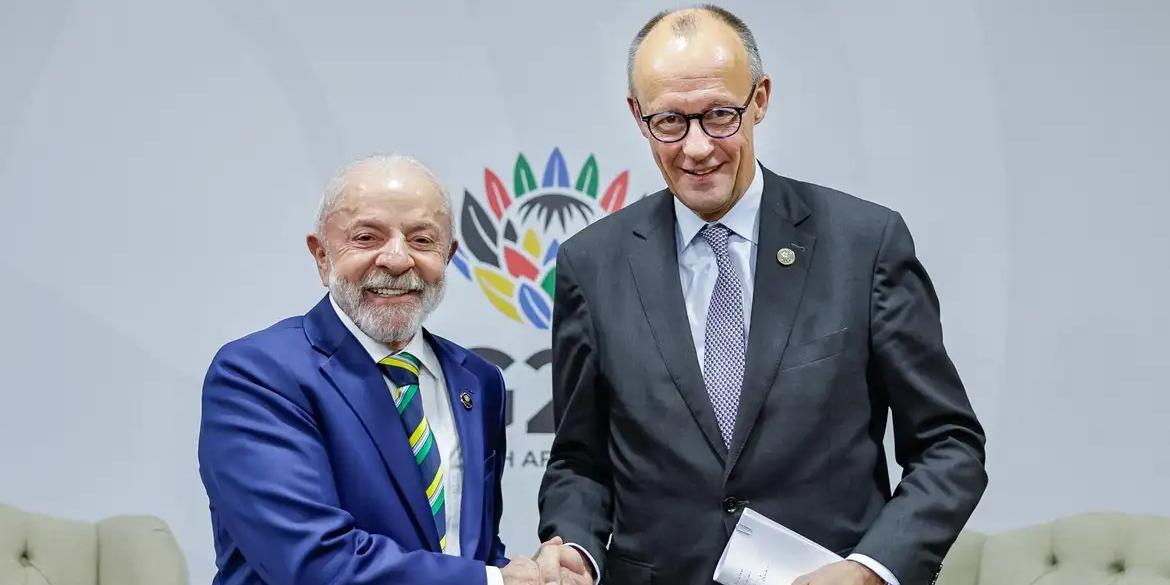 Presidente da República Luiz Inácio Lula da Silva e o chanceler da Alemanha, Friedrich Merz (Ricardo Stuckert/PR)