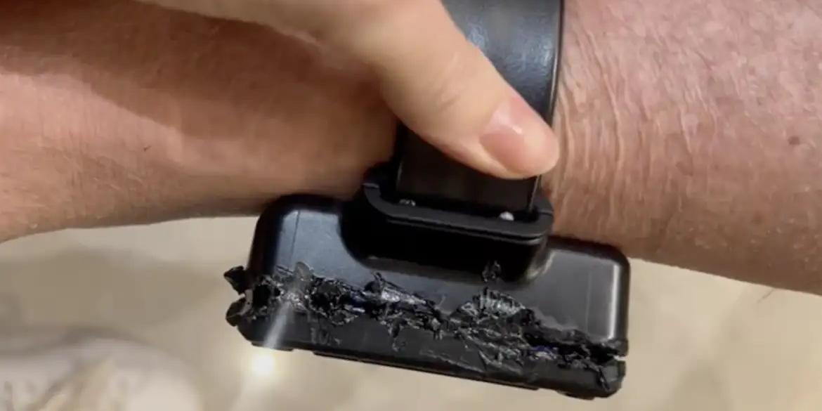 Tornozeleira de Bolsonaro com avarias (SEAP/Divulgação)