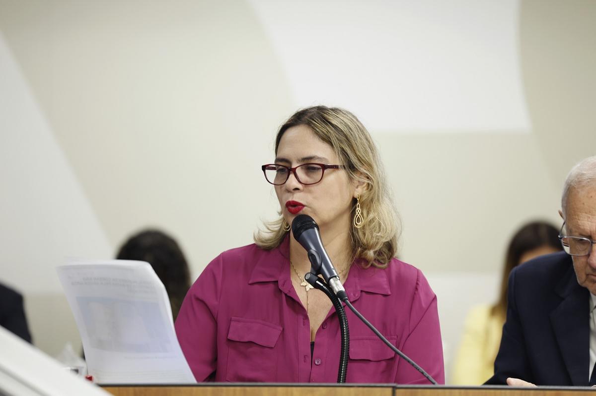 Deputada Beatriz Cerqueira (PT) durante a votação (Alexandre Netto/ALMG)