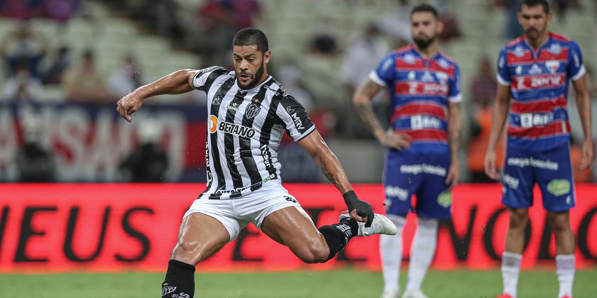 Hulk marcou último gol do Galo que garantiu uma vitória sobre o Fortaleza na Arena Castelão (Pedro Souza / Atlético)