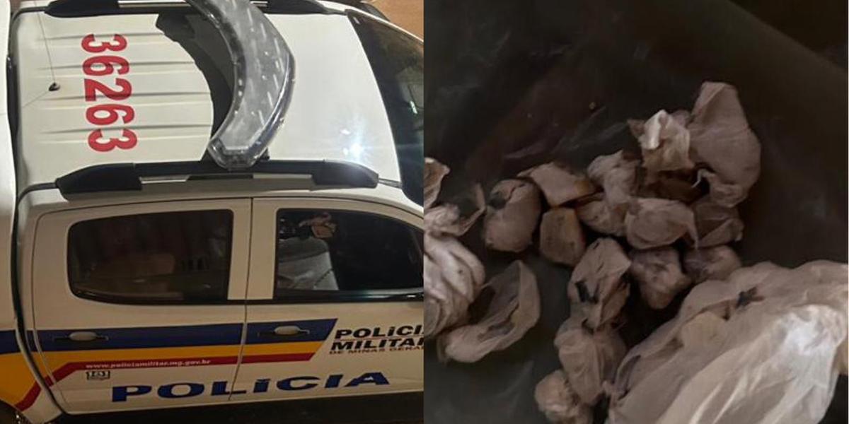 Mulher confessou que era a dona dos entorpecentes (Divulgação/ PM)