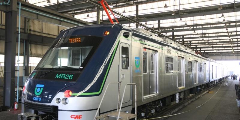 Novo vagão do metrô de Belo Horizonte é apresentado; confira a galeria de imagens