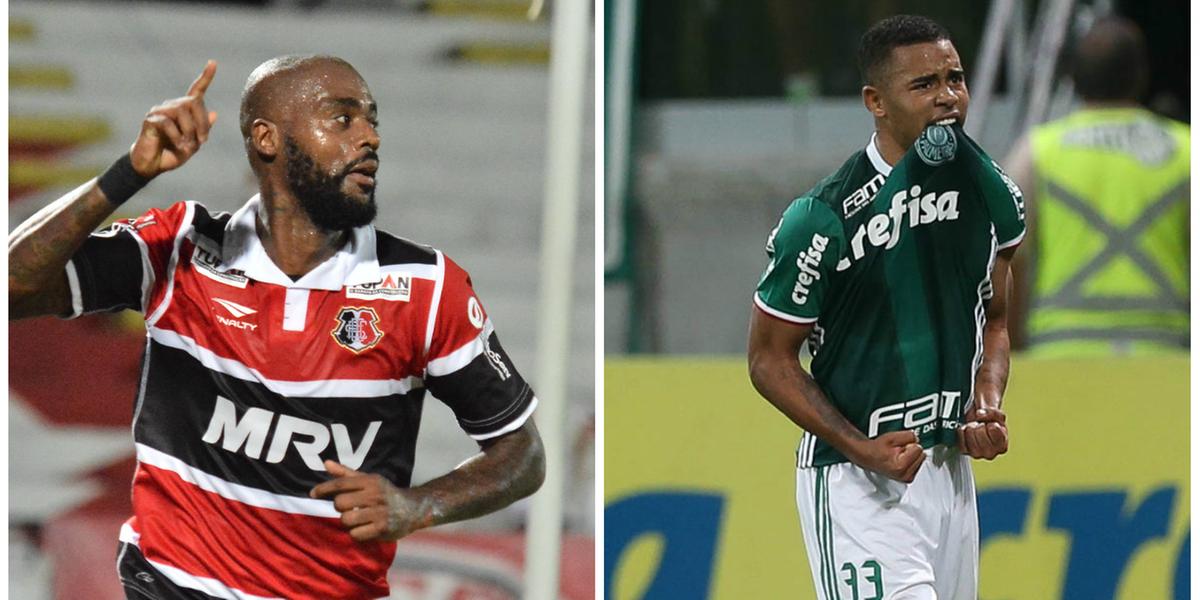  (Pablo Kennedy/Santa Cruz e Divulgação/Palmeiras)