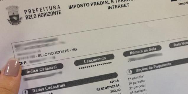 O pagamento deve ser feito até o dia 15 deste mês para ter acesso ao abatimento (PBH)