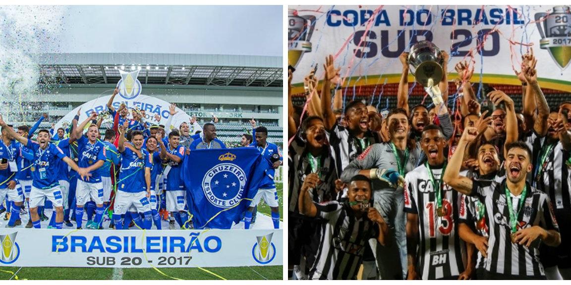 (Montagem sobre fotos de Cruzeiro e Atlético)