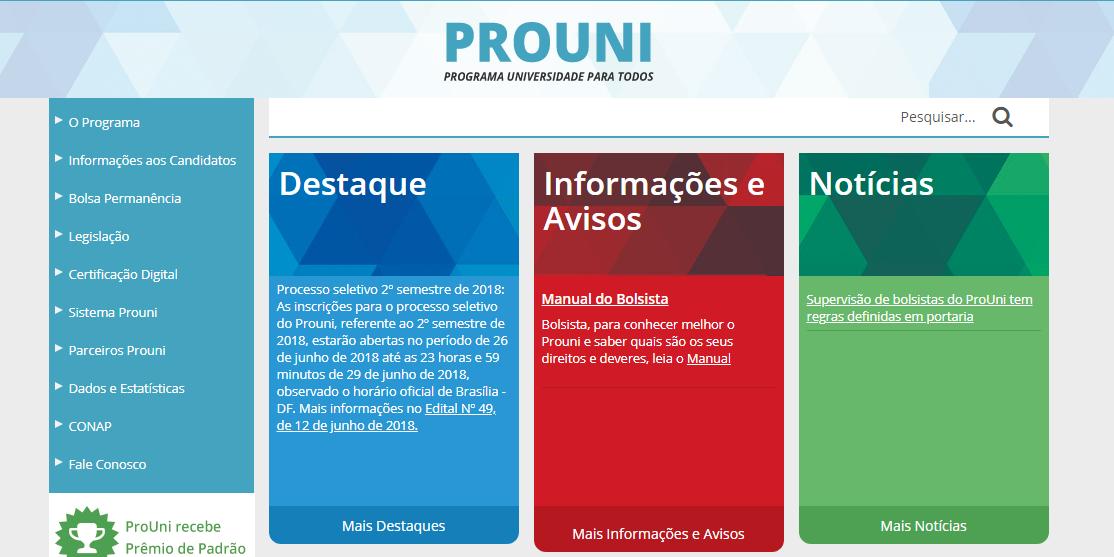  (Reprodução / Site Prouni)