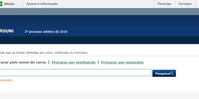 (Reprodução / Site Prouni )