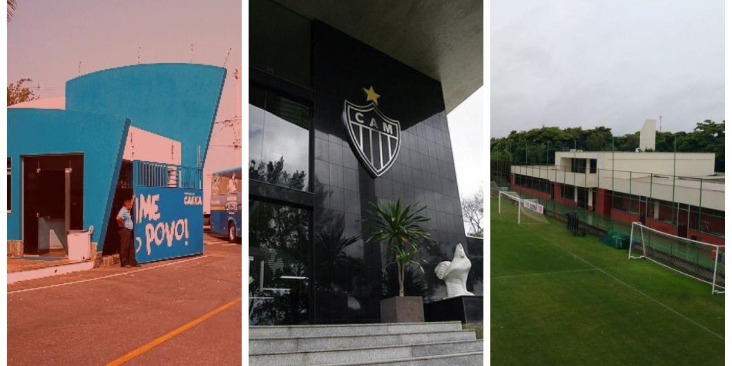 (Montagem sobre fotos de Cruzeiro, Atlético e América)