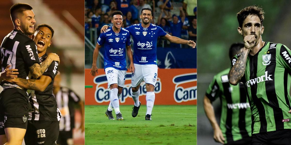 (Bruno Cantini/Atlético; Bruno Haddad/Cruzeiro; Mourão Panda/América)