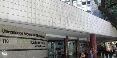 Fachada do Hospital das Clínicas da UFMG; UTI Neonatal foi reaberta após desinfecção e medidas de reforço contra pombos (Eber Faioli )