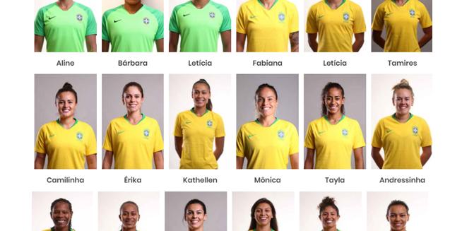 Conheça o perfil das 23 jogadoras que vão defender o Brasil no
