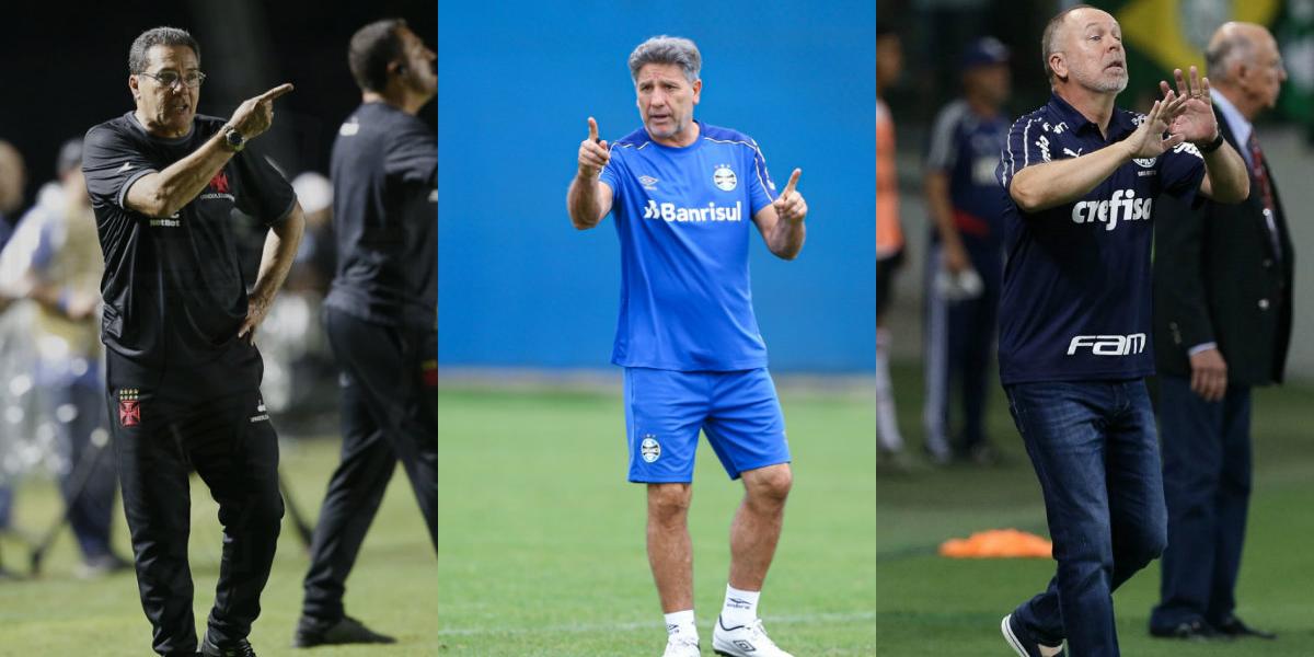  (Rafael Ribeiro/Vasco; Lucas Uebel/Grêmio e César Greco/Ag.Palmeiras)