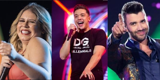 (Divulgaçao/ Marília Mendonça, Wesley Safadão e Gusttavo LIma)