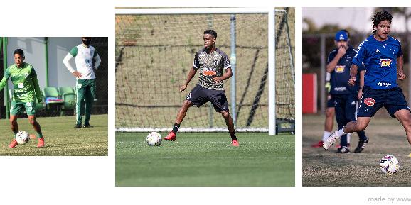 (João Zebral/América; Bruno Cantini/Atlético e Gustavo Aleixo/Cruzeiro)