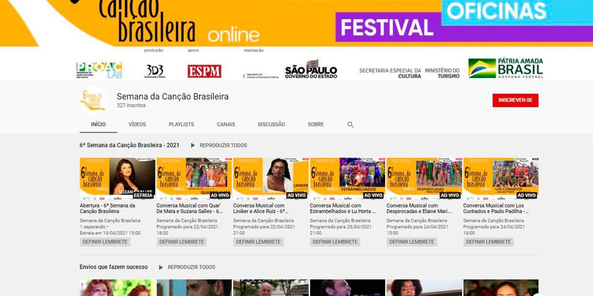  (Reprodução Youtube / 6° semana de  Canção Brasileira)
