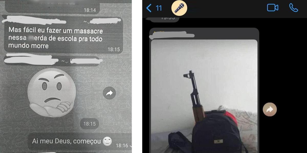 Adolescente diz que ameaça de massacre em escola de Goiás era apenas humor (Polícia Civil do Estado de Goiás / Divulgação)