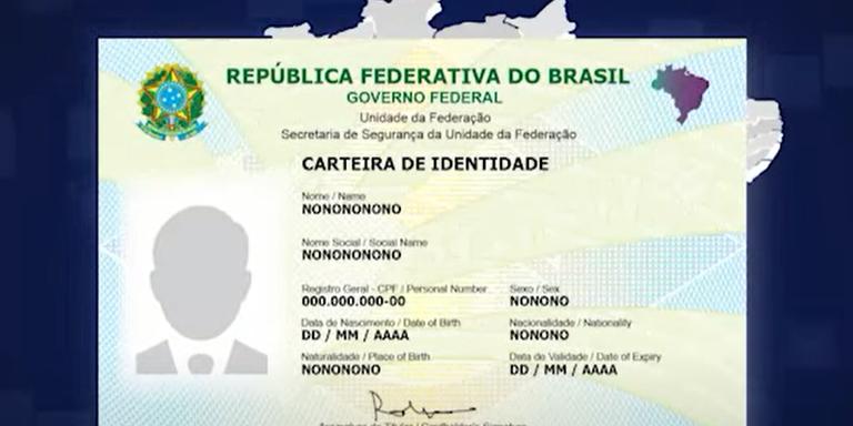 A nova carteira de identidade passa a ter o CPF como número único em todo o país (Governo Federal / Divulgação)