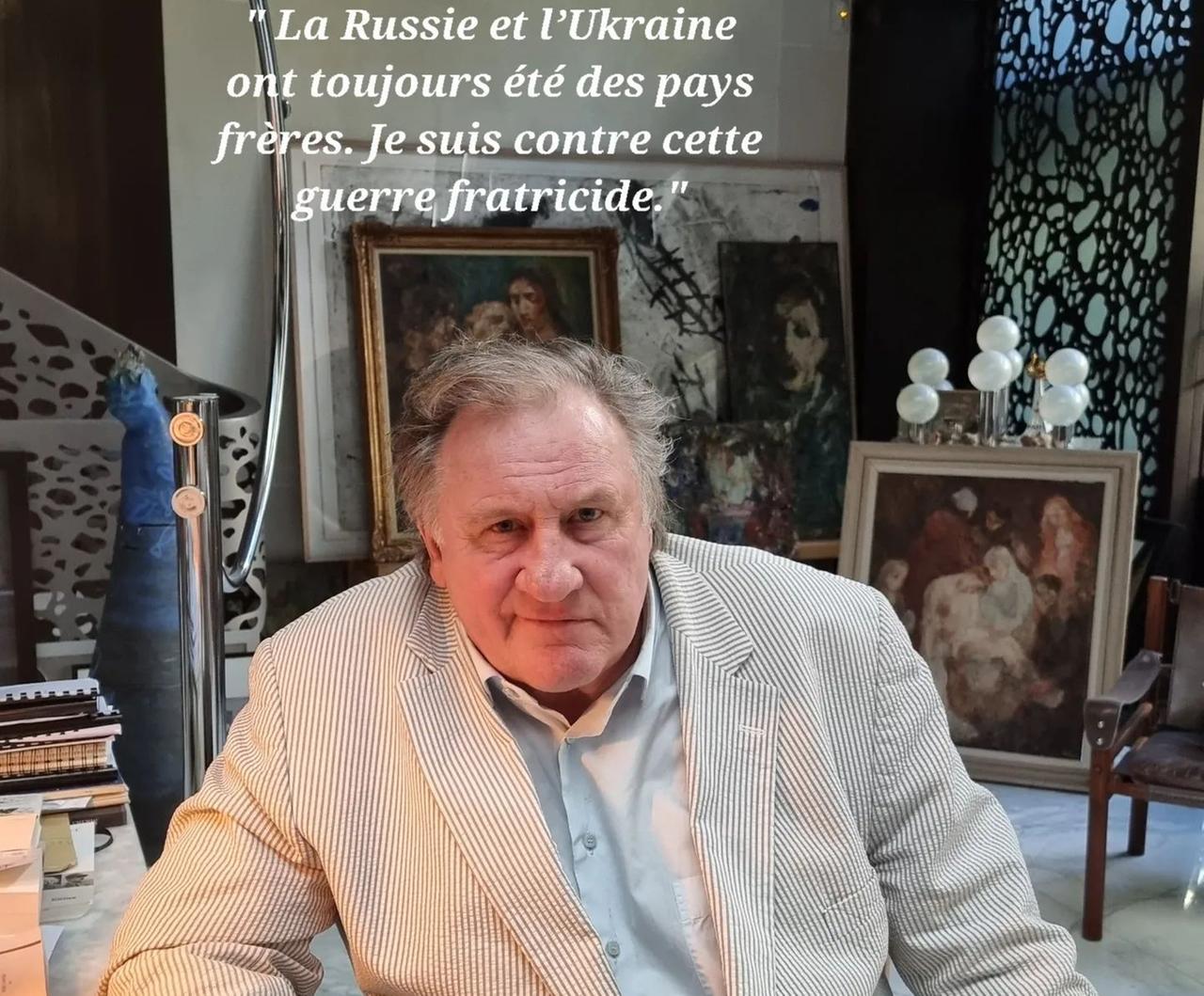 Naturalisé russe, Gérard Depardieu surprend en appelant à la fin de la guerre entre la Russie et l’Ukraine