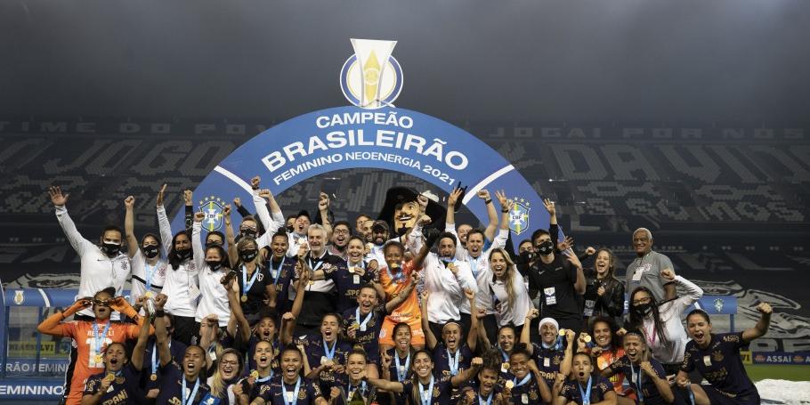 Maior vencedor do Brasileirão Feminino, com três títulos, o Corinthians é o atual campeão (Lucas Figueiredo/CBF)