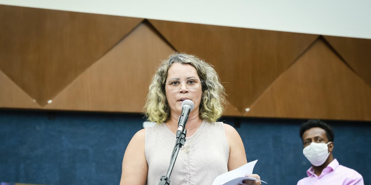 Durante Plenário na CMBH, Nely Aquino (Pode) denunciou ataques recebidos no Dia da Mulher e responsabiliza o prefeito da capital, Alexandre Kalil (PSD) (Foto: Abraão Bruck/CMBH)