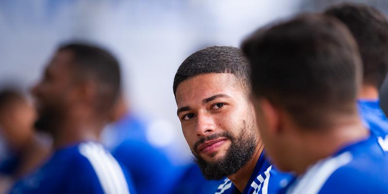 Filipe Machado recebeu o terceiro cartão amarelo no Campeonato Mineiro na goleada do Cruzeiro sobre o Pouso Alegre (Bruno Haddad/Cruzeiro)