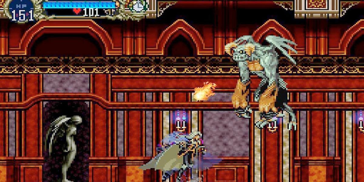 “Castlevania Symphony of the Night” chega aos 25 anos como o melhor game da franquia por combina estilo plataforma com o gênero Metroidvania e elementos de Action RPG (Konami\Divulgação)
