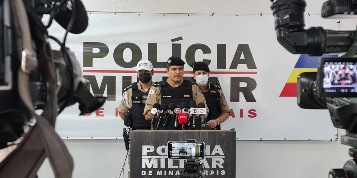 A polícia concedeu uma coletiva na Sala de Imprensa, no Lourdes, na manhã desta sexta-feira (1), para informar o planejamento de segurança do clássico. (Divulgação/PMMG)