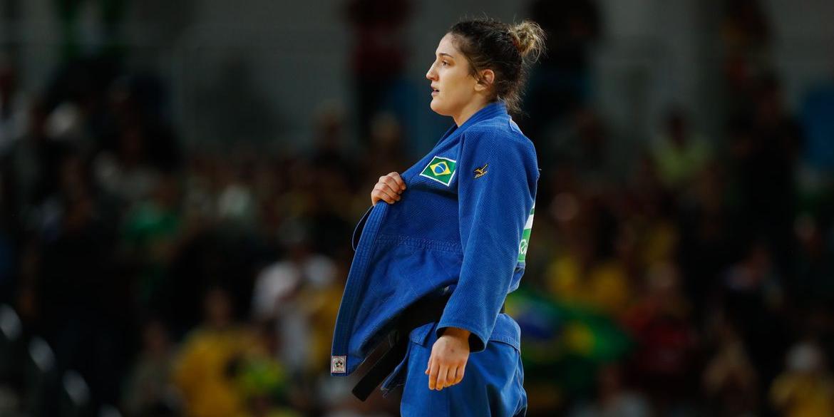 Mayra Aguiar conquistou uma das medalhas de ouro do Brasil na competição (Fernando Frazão/Agência Brasil)