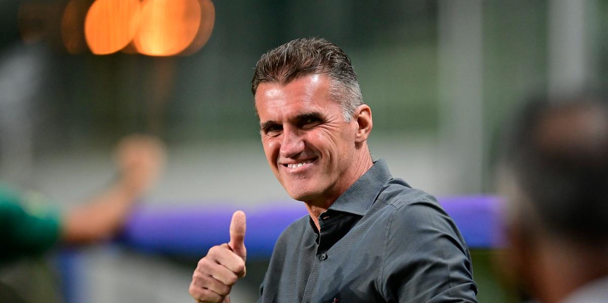 O treinador reestreou no comando do Coelho no empate com o Atlético, pela Copa Libertadores (Mourão Panda / América)
