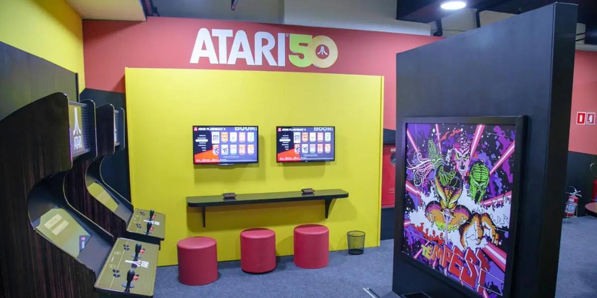 Quem visitar a exposição 'Atari 50 Anos' poderá jogar games clássicos (Minas Shopping / Divulgação)