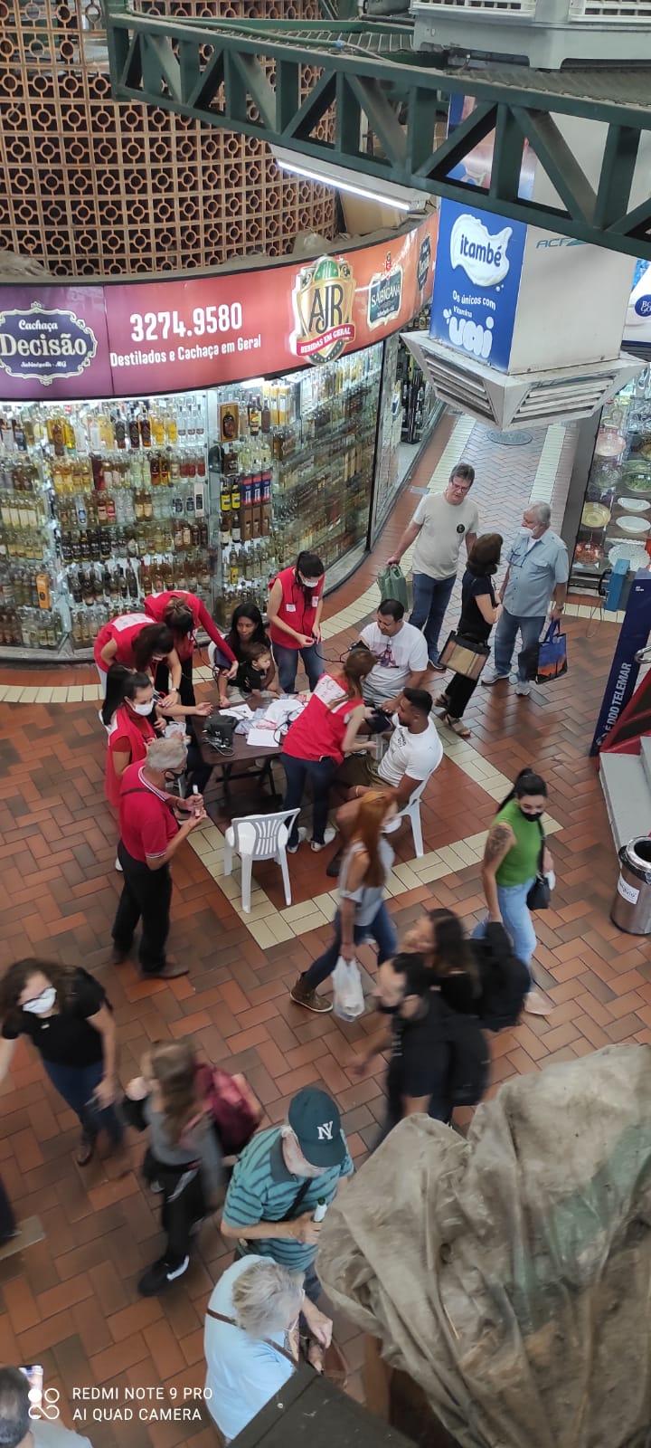 Visitantes podem medir a pressão no Mercado Central (Ana Fazito / Divulgação)
