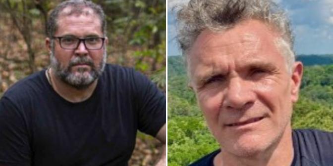 O Indigenista Bruno Araújo e o jornalista Dom Phillips (Reprodução Redes Sociais)