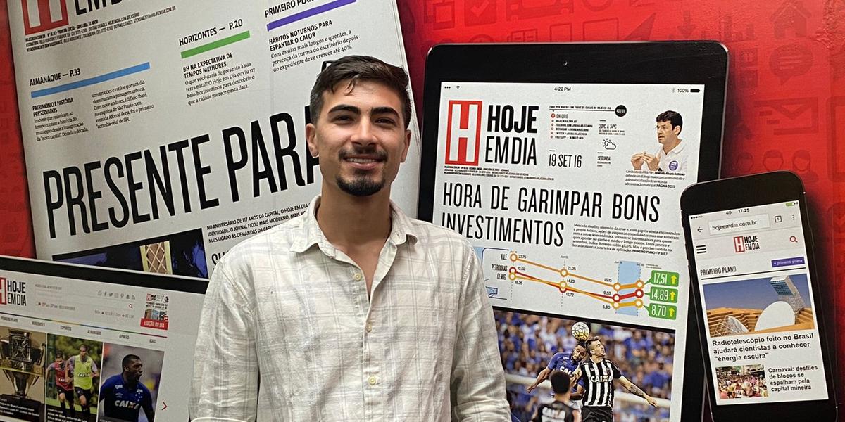 Kazem Ahmadi visita redação do Hoje em Dia, em Belo Horizonte (Gabriel Rezende / Hoje em Dia)