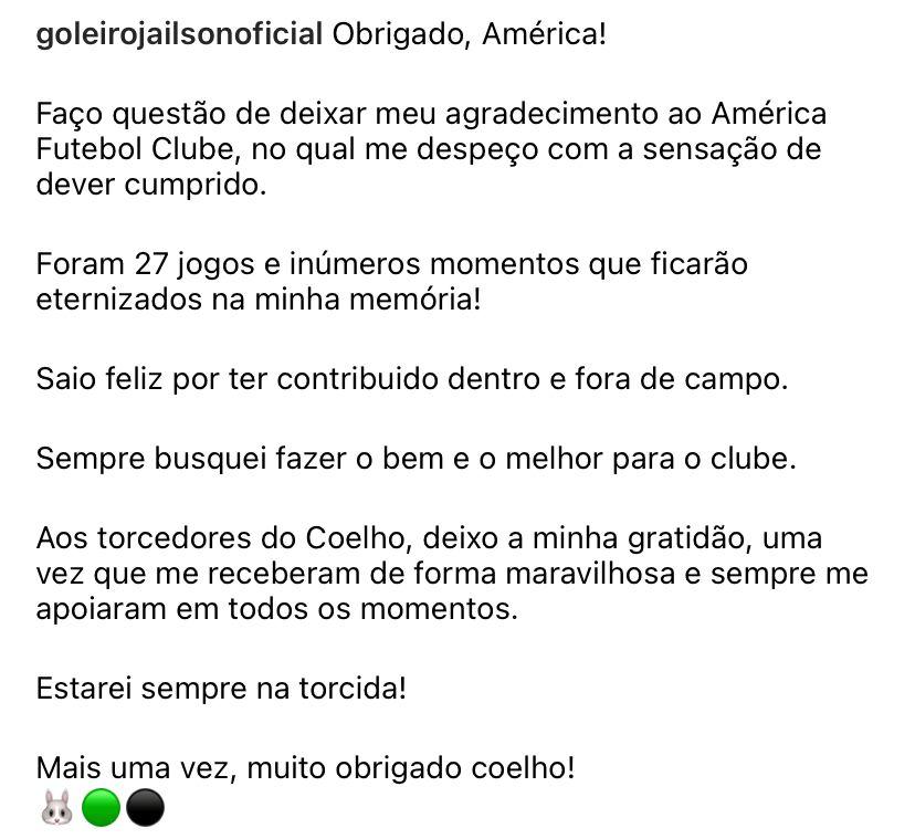 (Reprodução/Instragram Jailson)